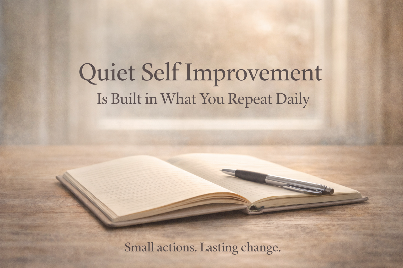 Quiet Self Improvement: The Work That Changes Your Life